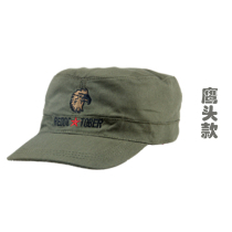 Army green hat men and women Spring Summer and autumn fishing cap outdoor work student duck tongue Benny round hat Hunter camouflage hat