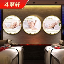 Beauty salon decorative painting high-end store wall health picture round wall mural background wall hanging painting propaganda painting physiotherapy
