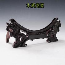 Ceramic decorative plate High-end faucet bracket base pendulum plate viewing plate sitting plate bracket hanging plate seat bracket Wooden base