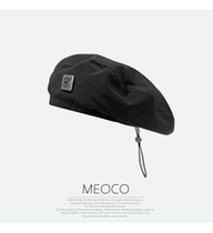 Black beret thin Korean ins cool pumpkin hat Joker painter hat Japanese face small octagonal hat tide