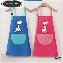 Zhongda Tong Kindergarten children apron Childrens painting clothes Waterproof kitchen home meal art class Printing customization