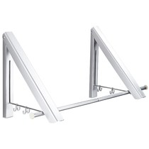 Punch-free invisible clothes rack Bathroom folding indoor no balcony window artifact drying clothes rack hanging cool clothes