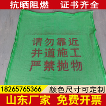 Elevator safety net building dense eye Net anti-sun flame retardant green net 1 5*2 5 elevator shaft Hall entrance protection net