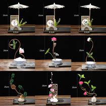 Hotel dishes sashimi cold dishes dish decoration flowers and plants bright stalls creative plate decoration ornaments decoration plate decoration simulation plum blossom