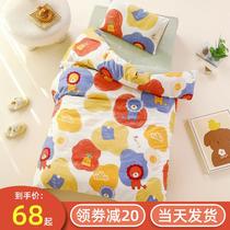 Kindergarten quilt three pieces of baby nap in garden by pure cotton cotton cotton cot bedding and bedding six pieces of clothing