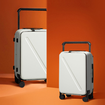 Wide drawbar suitcase Women small front opening Gaiden case 20 inch password box Guys front pull lever box side opening