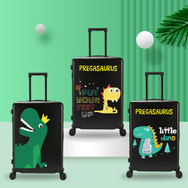 Childrens net red trolley case cute dinosaur suitcase can be mounted boy password suitcase children universal wheel