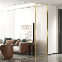 Stainless steel screen Changhong super white glass entrance door shielding wall living room entrance light luxury decorative sink partition