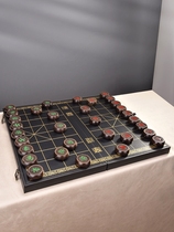 Mahogany Chess Chinese gift box high-end folding chessboard to send the leader of the elderly father portable case