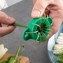 Plum blossom onion knife ultra-fine kitchen multifunctional cutting knife planing scallion shredder cutting vegetable artifact commercial
