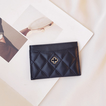 Small Goat Pickup Pack Woman Genuine Leather Small Ultra Slim Mini Cute Korea Personality Refined Upscale Drivers License Card Clip