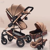Tourist walking cart basket three-in-one four-in-one stroller can sit and lie 0 to 3 years old trolley home