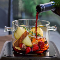 Hot Red Wine Pan Hot Milk Pan Cooking Red Wine Pan Glass Pan Covegan Pan Snowpan Cooking Milk Pan Home Transparent Glass Pan