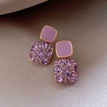Temperament charming little sexy ~ fast luxury ~ advanced sense fashion purple earrings earrings one anti-allergic face