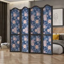 Nordic screen folding mobile partition living room bedroom door cover home Net red wood modern simple custom