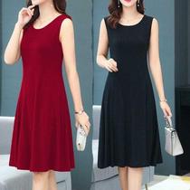 Modale Harness Vest Dresses Undershirt External to cover Knees With Kneecap Kneecap dress Knitted Sling Skirt Large Code Long Dress Summer