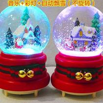 Christmas Childrens Gifts Santa Claus Snowman Crystal Ball Music Box Cute Christmas Eve Gift Decoration