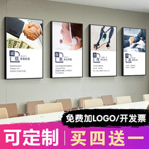 Company office decoration painting inspirational slogan corporate cultural wall hanging painting custom meeting room publicity slogan corridor