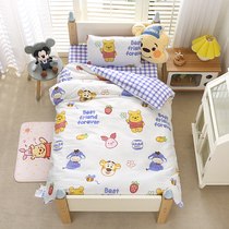 Cotton three-piece set kindergarten special baby nap bedding childrens pure cotton quilt cover crib quilt six-piece set