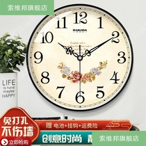 Restaurant wall clock living room home fashion personality creative simple mute clock bedroom classroom electronic quartz clock
