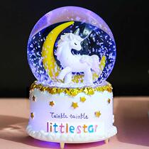 T-craftsman couple Music Box electric crystal ball music box cute toy box 17th birthday gift female