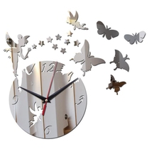 DIY 3D Mirror Acrylic Wall C Sticker Fairy Stars Butterfly L
