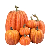 7pcs Artificial Pumpkins Assorted Fake Simulation Pumpkin