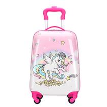 Cartoon 18-inch childrens school bag new luggage primary school student load-reducing suitcase men and women rod box universal wheel cute