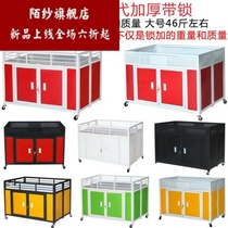 (New) Metal double-layer selling small carts stalls container shelves publicity fruit shops shopping malls