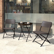 Purple Leaf Balcony Small Table And Chairs Folding Three Sets Casual Outdoor Coffee Table And Chairs Combine Modern Minimalist Iron Art Chair