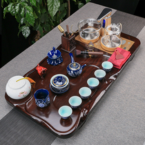Tea set set home Ebony whole board log tea tray living room Office integrated modern simple Chinese style