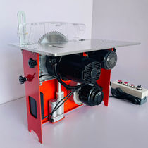 New saw table electric lifting woodworking push-pull saw table dust-free mother-and-child saw double saw blade free flip aluminum plate mother-and-child saw