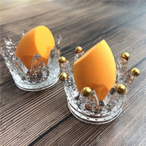 Beauty egg shelf bracket powder puff storage box glass crown ring jewelry storage rack sponge egg bracket egg tray