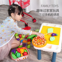Children cut fruits and vegetables Chile toys set boys and girls play house baby kitchen cooking simulation pizza