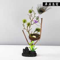Hotel swing tray decorated with flowers and flowers adorned with creative pantry Dining Food Tasking Cold Dish Sushi Sashimi Body Decorated with Bright Stall Swing