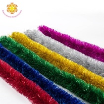 New Years Day Christmas tree rattan encrypted ribbon wool pendant pull flower ornaments shopping mall store sales department set