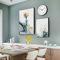 Restaurant decoration painting table modern minimalist background wall dining room kitchen murals Nordic light luxury wall hanging painting
