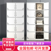 Steel ten-door locker factory staff with lock dormitory locker shoe cabinet bathroom iron storage bag for wardrobe