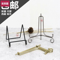 Simple clock bracket plate plate plate plate small photo frame certificate display rack porcelain plate ipad tablet holder base