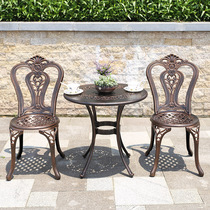 Outdoor Table Tea Table Cast Aluminum Combined Patio Outdoor Iron Art No Rustic Casual Table Three Sets Balcony Furniture