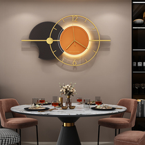Watch living room wall clock 2021 New Fashion Home wall watch simple modern light luxury decorative wall hanging clock lamp