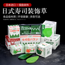 Japanese-style sashimi set plate decorative grass Sushi grass big leaf simulation Maple Leaf Daily Salmon leaves green leaves