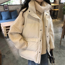 South Korea Down Horse Clip Women's 2021 Autumn and Winter Dress Loose Skinny Thickened with Velvet Sleeveless Vest Row Jacket Vest