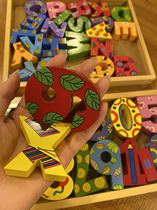 Export Foreign trade Europe and America Original single tail stock 26 English letter building blocks Digital wood Puzzle Children Early Education Toys