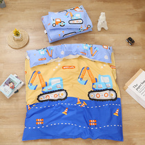Kindergarten quilt set three pieces of pure cotton nap children bedding baby cot into garden with six pieces of core