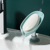 Soap box drain free perforated household bathroom soap shelf Dormitory Nordic creative large leaf soap box