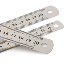 (One inch one centimeter)Ruler thickened stationery steel ruler set Widened thick ruler measuring tools