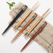 Special price Boxed chopsticks 5 pairs of Japanese-style pointed chopsticks Solid wood chopsticks Meal chopsticks Family non-slip sushi chopsticks Household