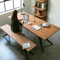 Nordic desk loft industrial style furniture Solid wood dining table Work conference table Coffee table Designer long table
