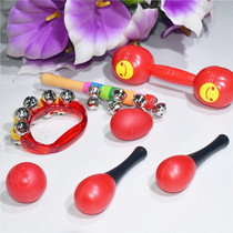 Small sand hammer baby red ball chasing hearing visual grasp intelligence training newborn baby toy rattling 0-1 year old